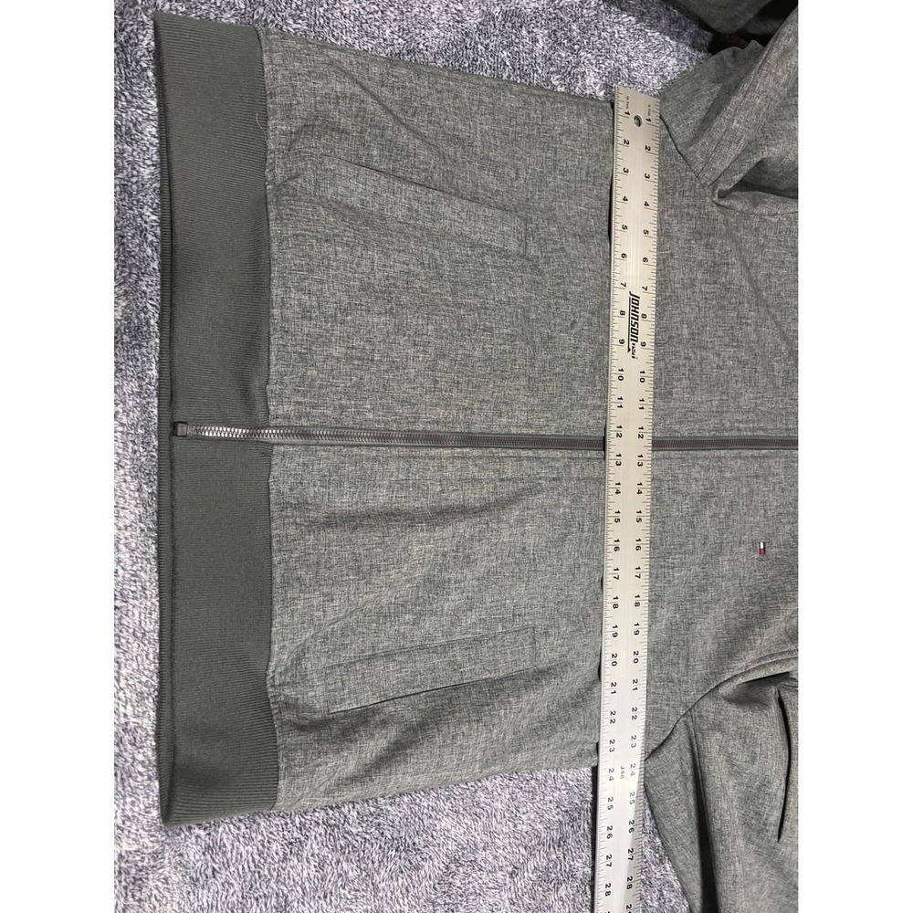 Tommy Hilfiger Mens Softshell Hooded Jacket Grey Full Zip Size Medium - Picture 4 of 15